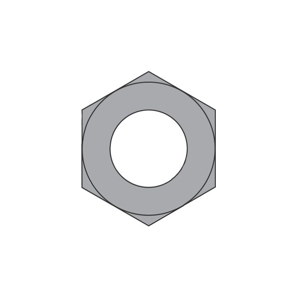 Newport Fasteners Hex Nut, 7/16"-14, Steel, Plain, 3/8 in Ht, 700 PK 979794 - main